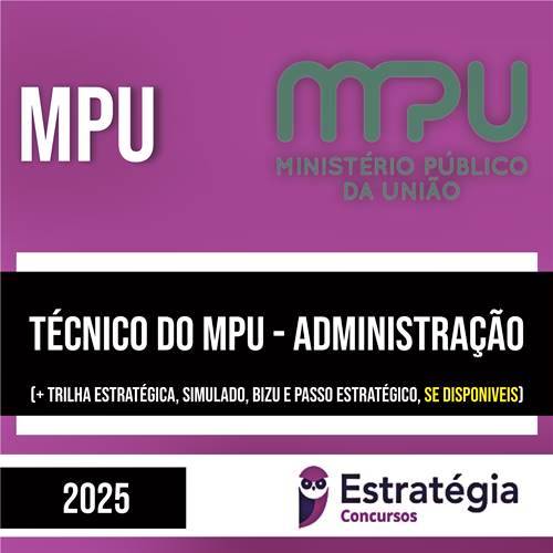 Rateio MPU 2025 - Técnico do MPU - Administração - ESTRATÉGIA